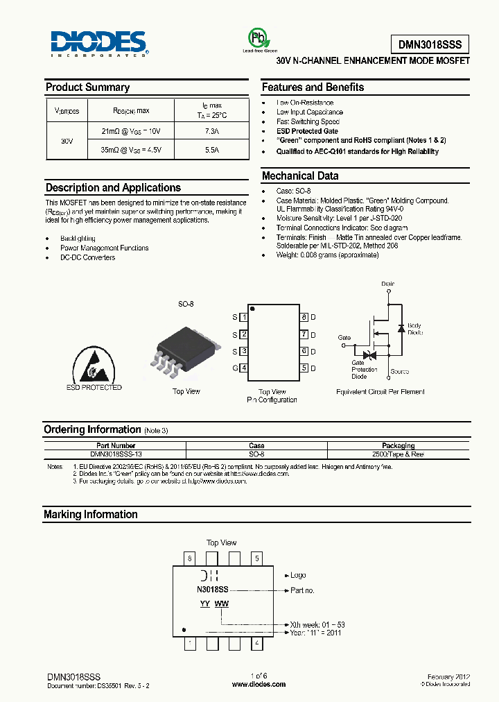 DMN3018SSS_8222417.PDF Datasheet