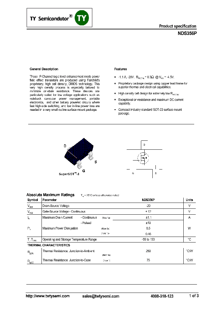 NDS356P_8222711.PDF Datasheet