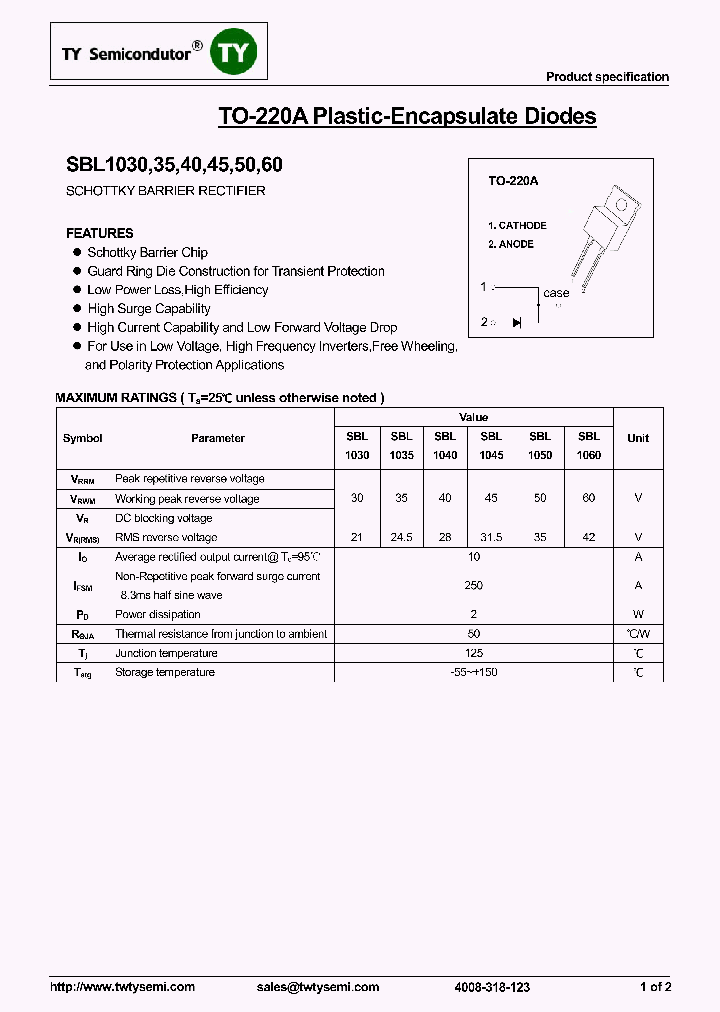 SBL1030_8222807.PDF Datasheet