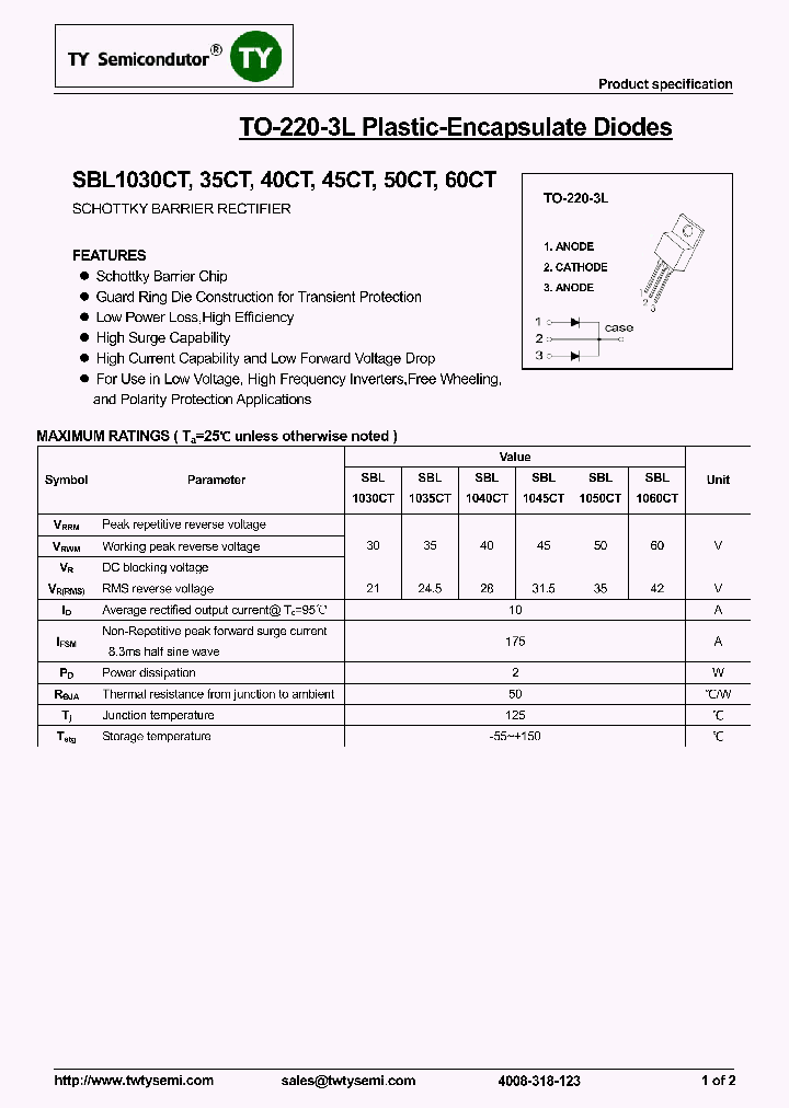 SBL1030CT_8222808.PDF Datasheet