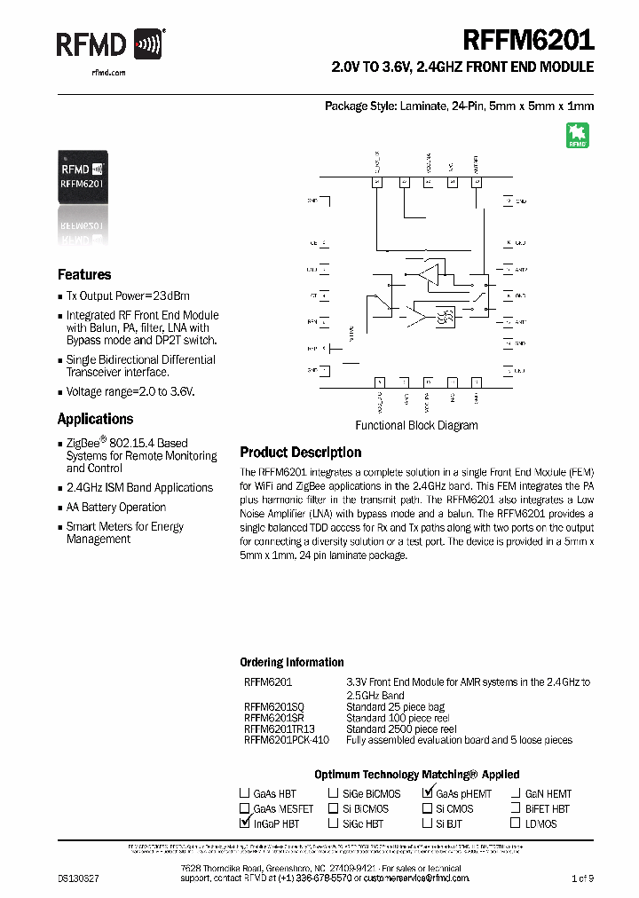RFFM6201PCK-410_8222811.PDF Datasheet