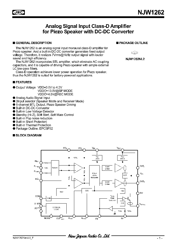 NJW1262_8223312.PDF Datasheet