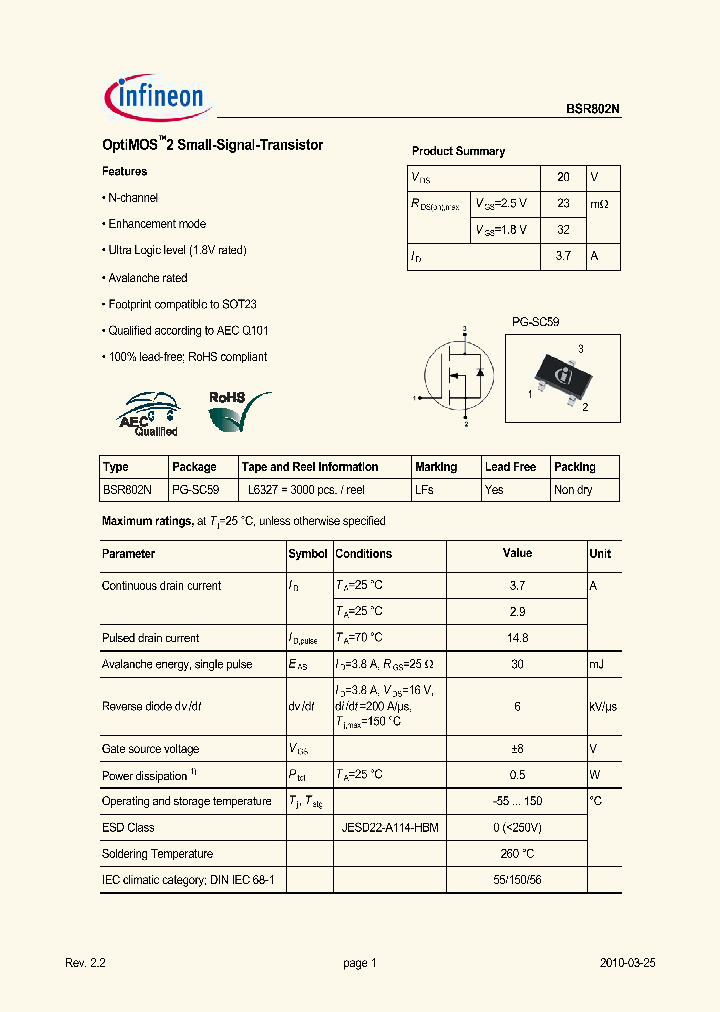 BSR802N_8223527.PDF Datasheet