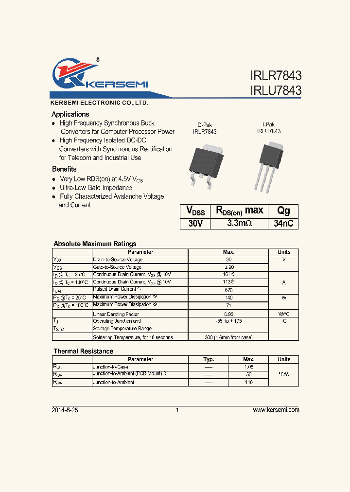 IRLR7843_8223645.PDF Datasheet