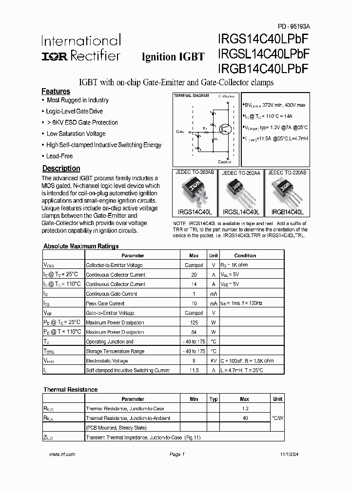 IRGS14C40LPBF-15_8224055.PDF Datasheet