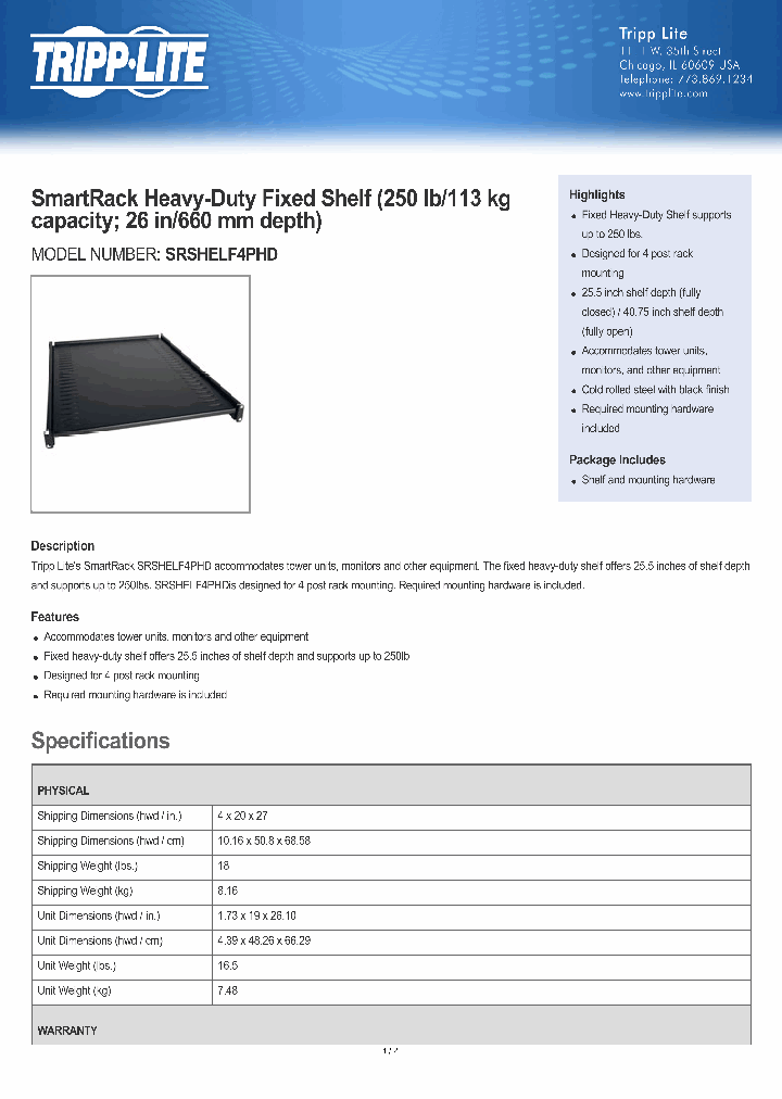 SRSHELF4PHD_8223941.PDF Datasheet