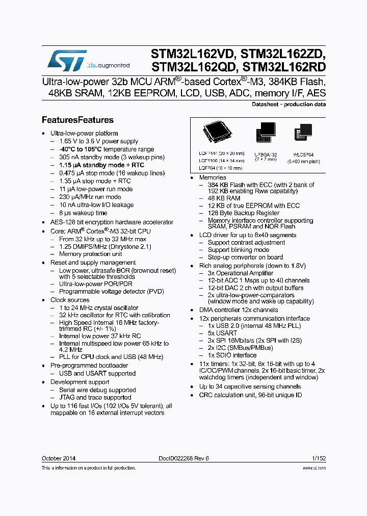 STM32L162VD_8224217.PDF Datasheet