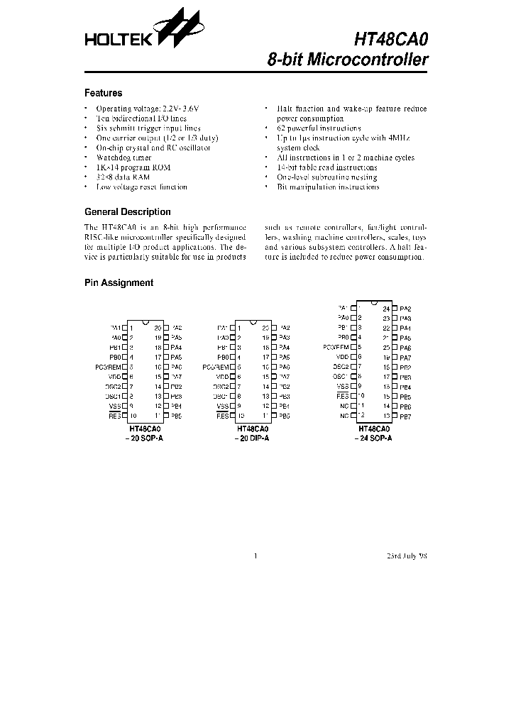 HT48CA0_8224458.PDF Datasheet