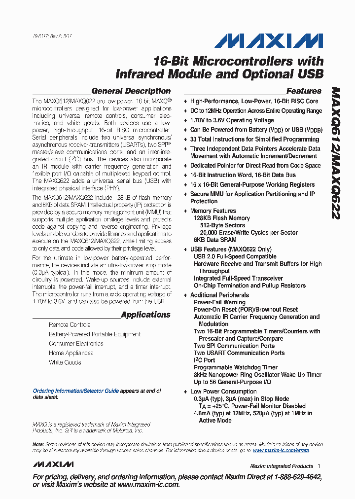 MAXQ612G-0000_8224543.PDF Datasheet