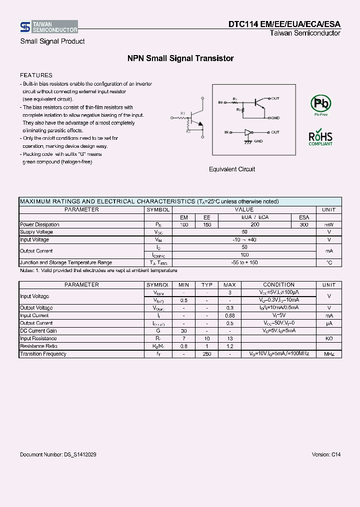 DTC114ECARS_8225034.PDF Datasheet