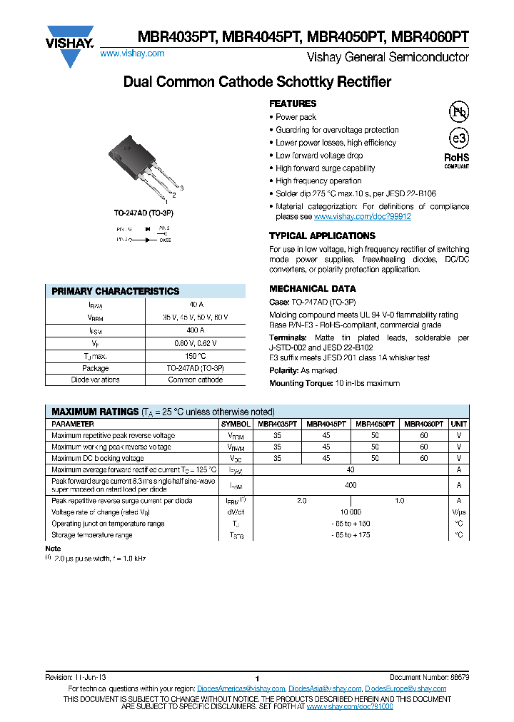 MBR4060PT_8225040.PDF Datasheet