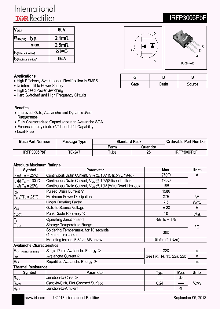 IRFP3006PBF-15_8224998.PDF Datasheet