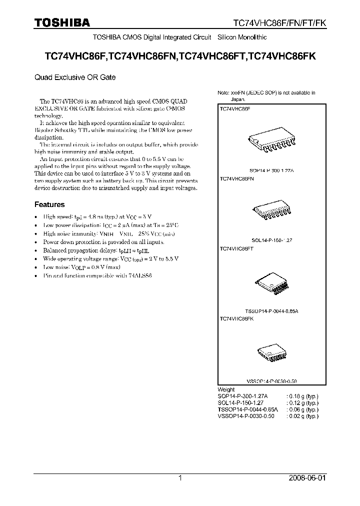 TC74VHC86FK_8225505.PDF Datasheet