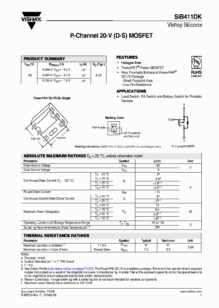SIB411DK-T1-E3_8225815.PDF Datasheet