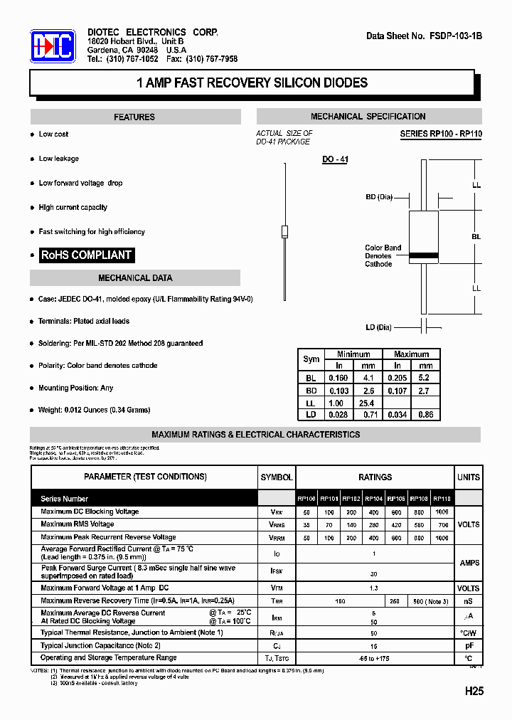 FSDP-103-1B_8225934.PDF Datasheet