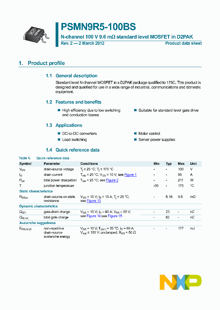 PSMN9R5-100BS_8226044.PDF Datasheet