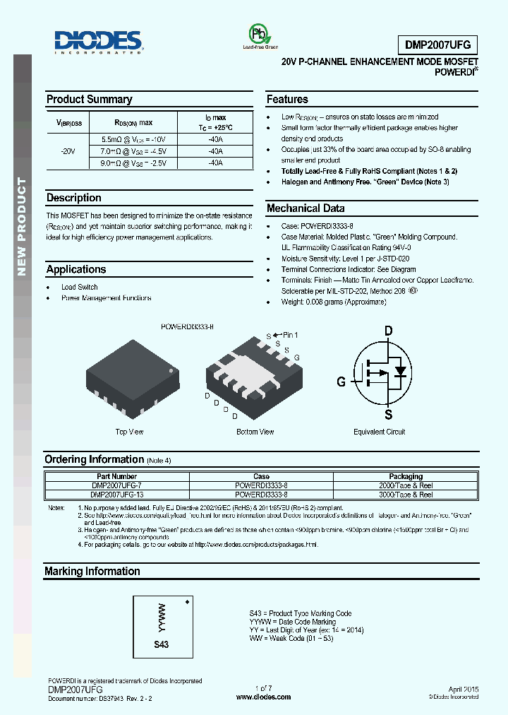 DMP2007UFG-13_8226119.PDF Datasheet