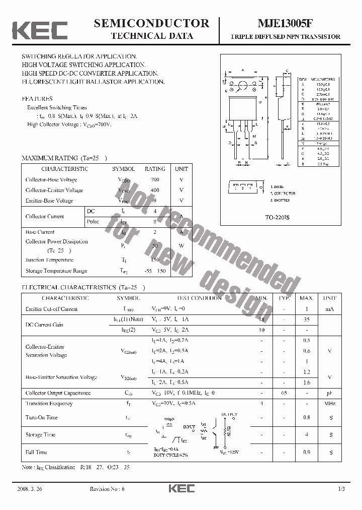 MJE13005F-15_8226138.PDF Datasheet