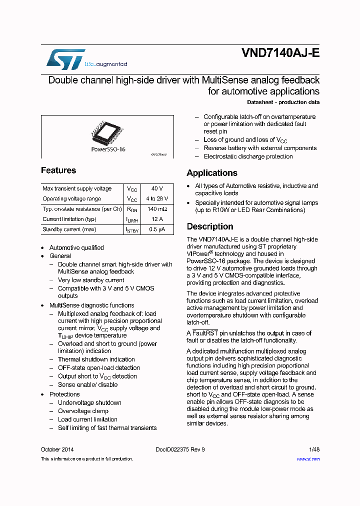 VND7140AJTR-E_8226810.PDF Datasheet