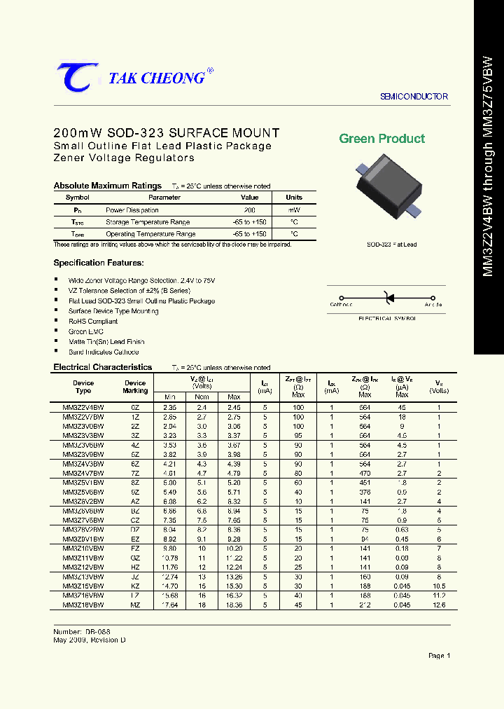 MM3Z10VBW_8226774.PDF Datasheet