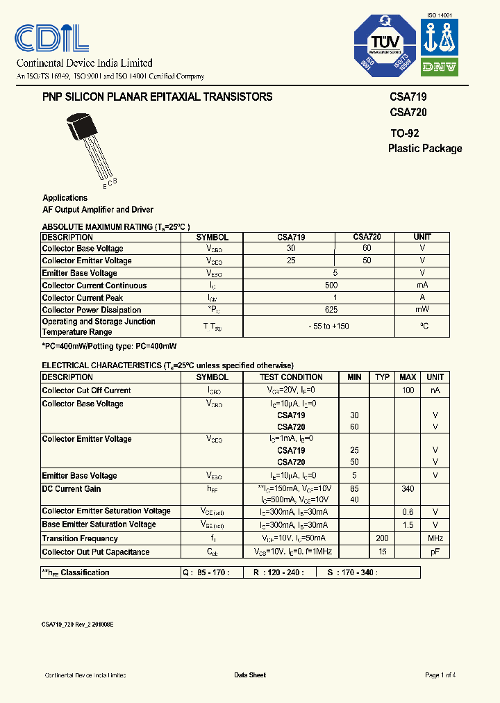 CSA719_8228047.PDF Datasheet