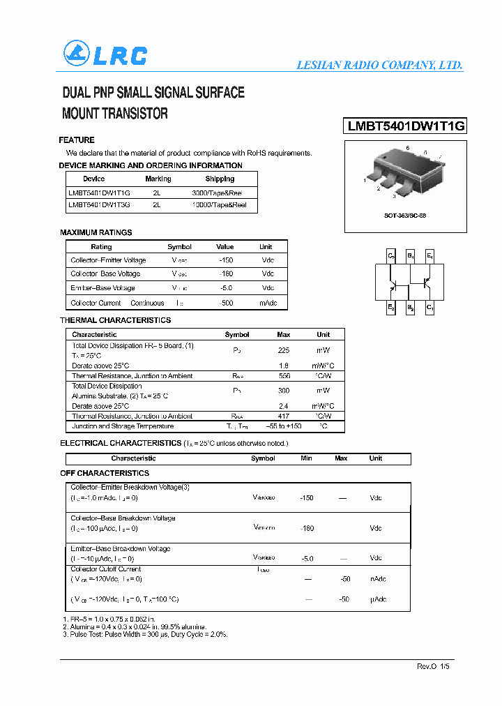 LMBT5401DW1T3G_8228368.PDF Datasheet