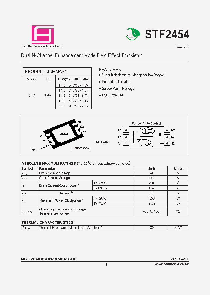 STF2454_8228783.PDF Datasheet