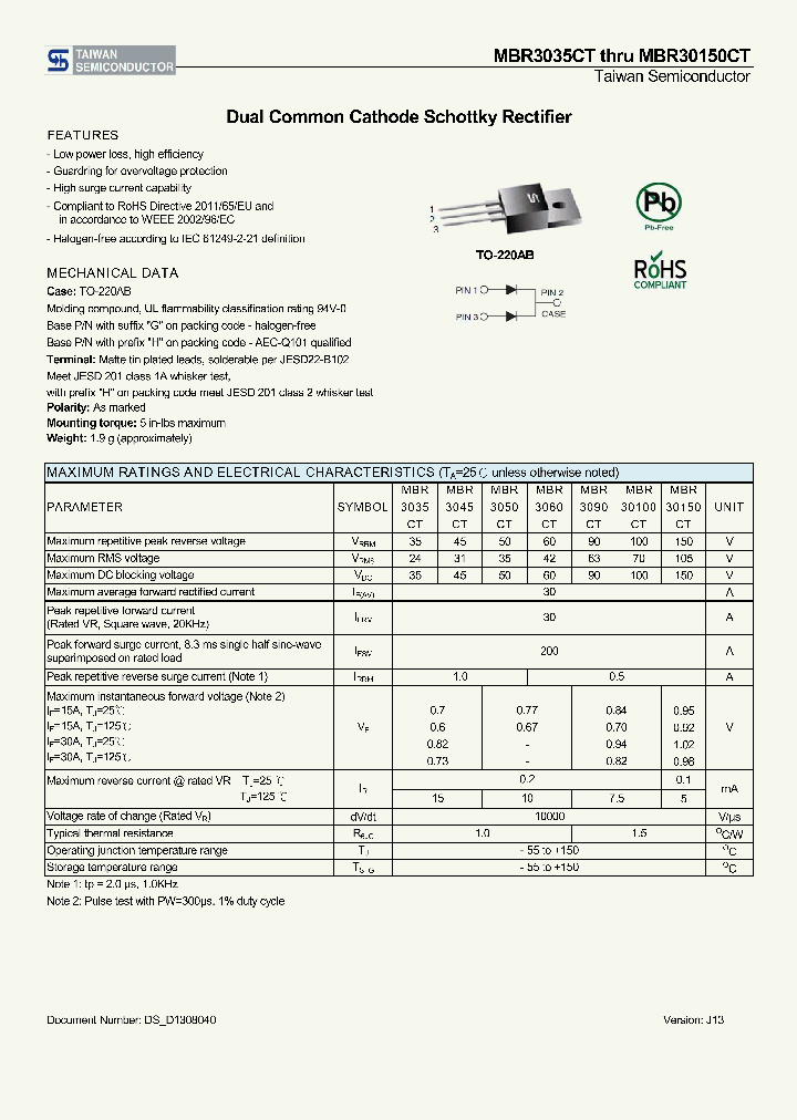 MBR3060CT_8229116.PDF Datasheet