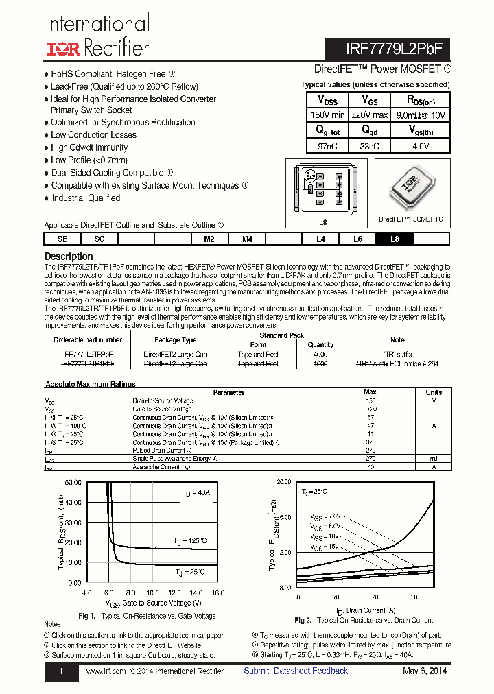 IRF7779L2PBF_8229784.PDF Datasheet