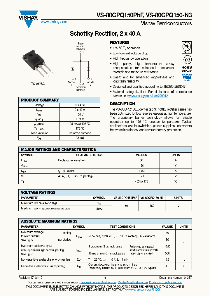VS-80CPQ150-N3_8229932.PDF Datasheet