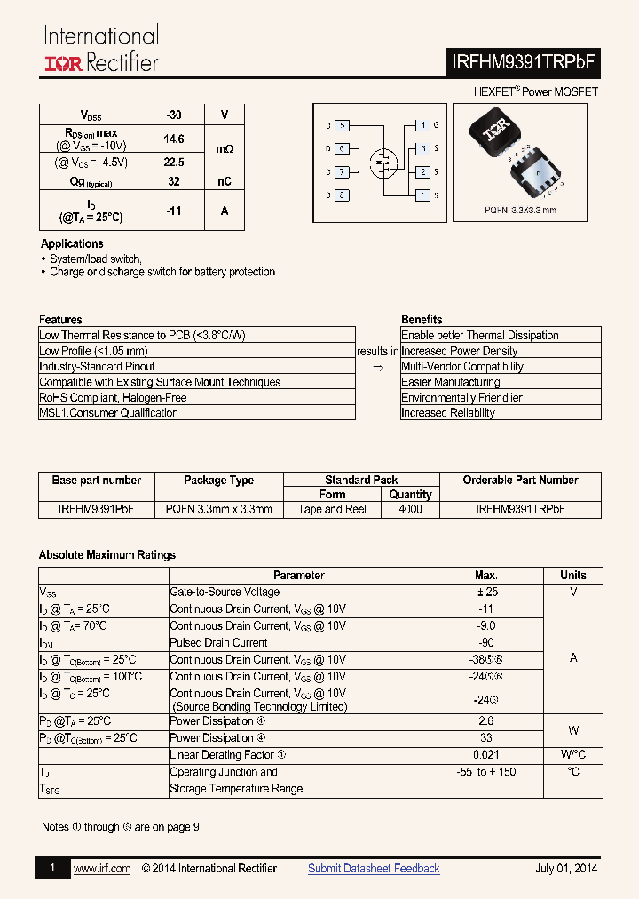 IRFHM9391PBF-15_8229805.PDF Datasheet