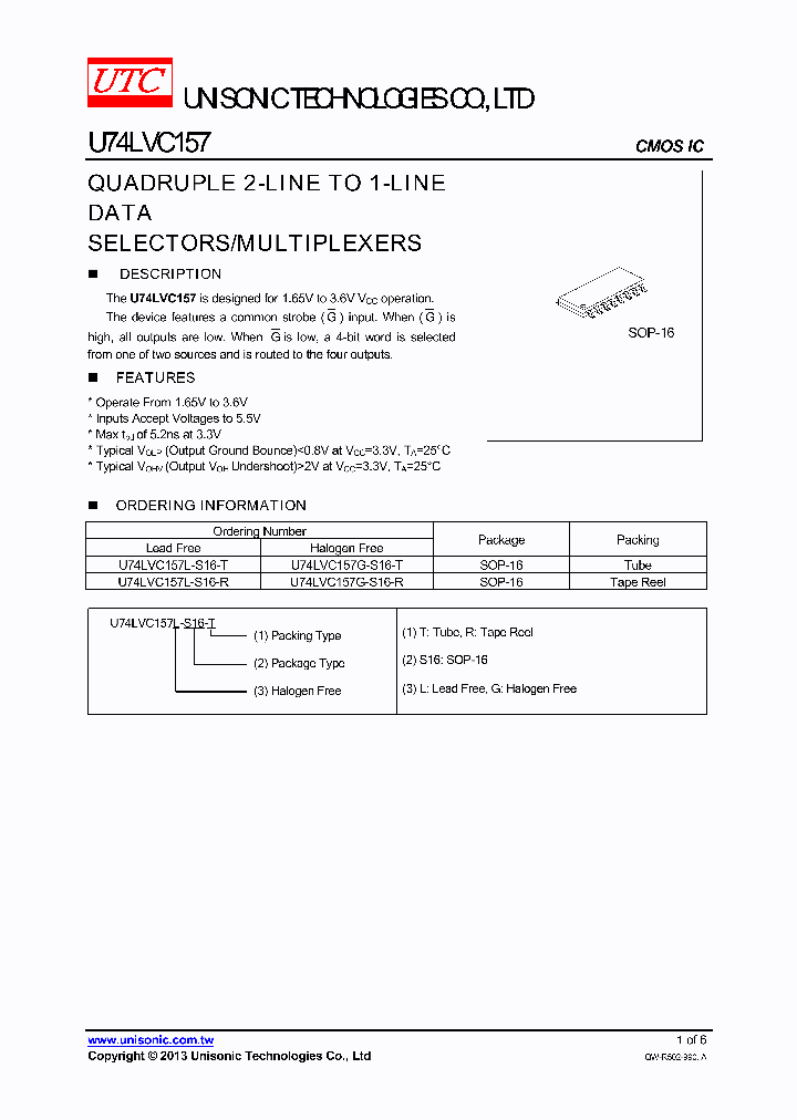 U74LVC157_8230417.PDF Datasheet