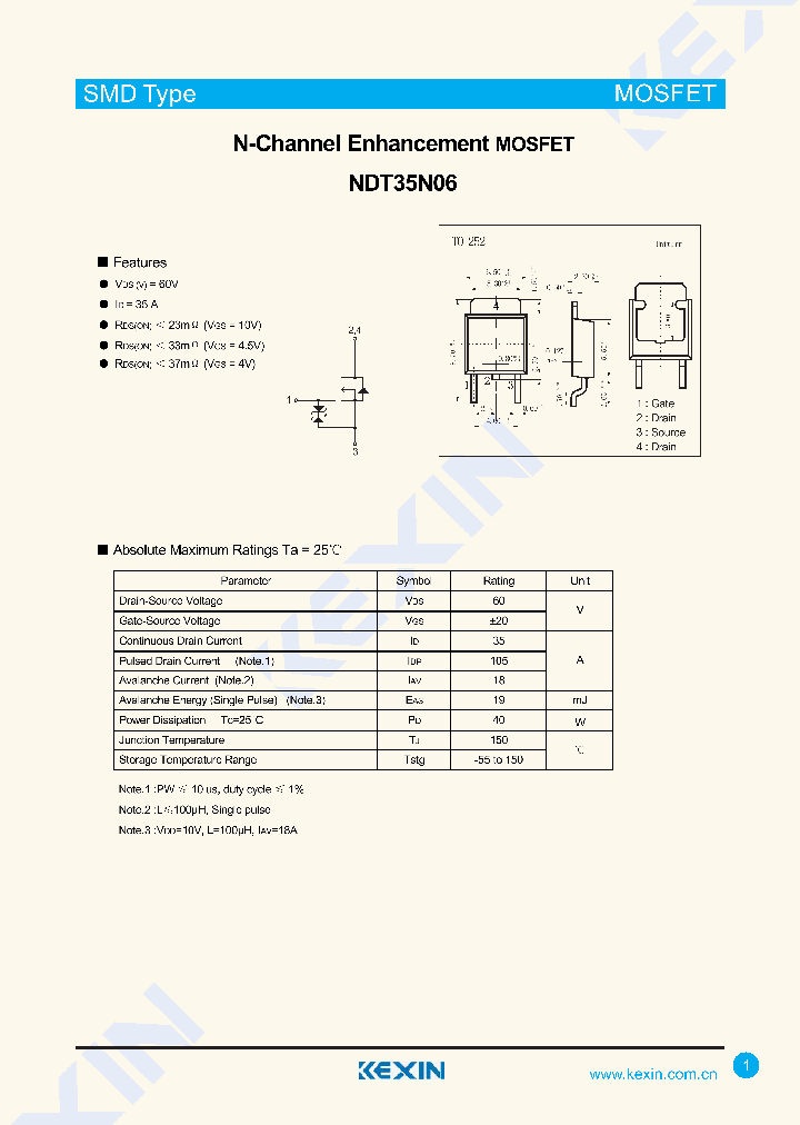 NDT35N06_8231152.PDF Datasheet