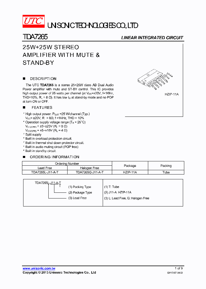 TDA7265L-J11-A-T_8231732.PDF Datasheet