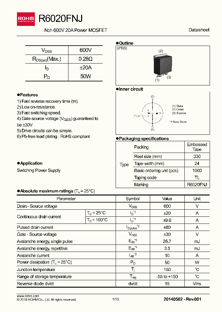 R6020FNJ_8231903.PDF Datasheet