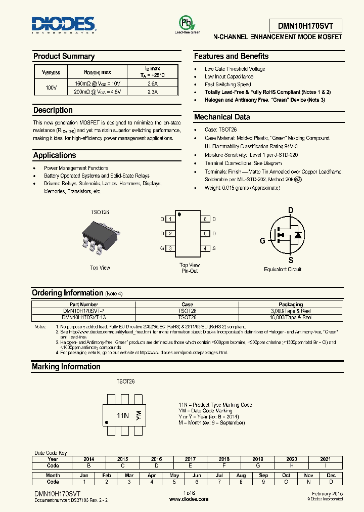 DMN10H170SVT-13_8231962.PDF Datasheet