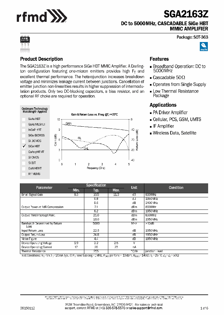 SGA2163Z_8232233.PDF Datasheet