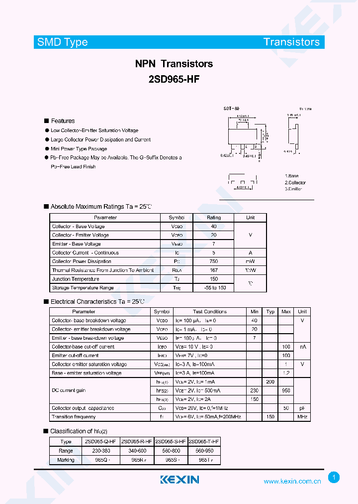 2SD965-Q-HF_8232778.PDF Datasheet