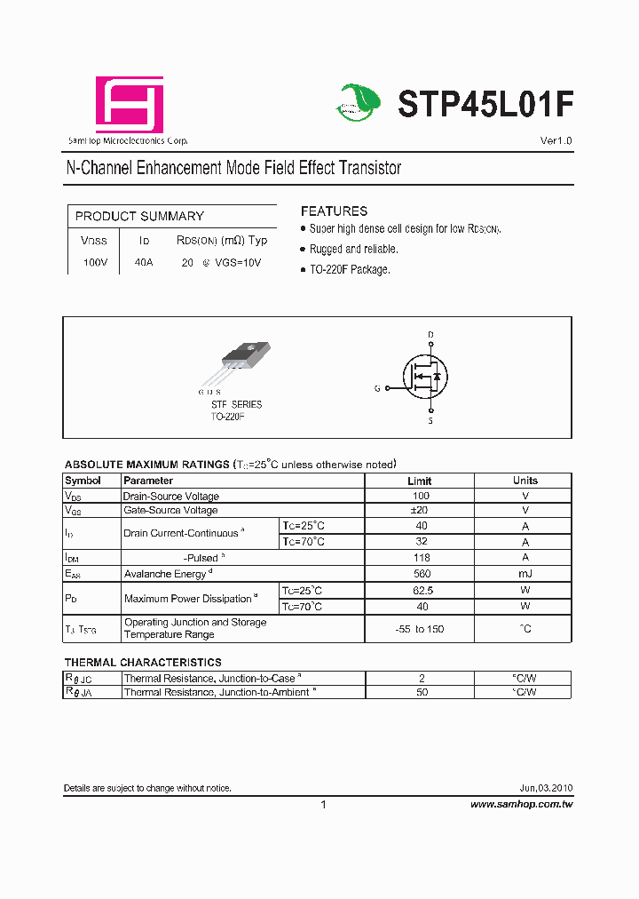 STP45L01F_8233486.PDF Datasheet