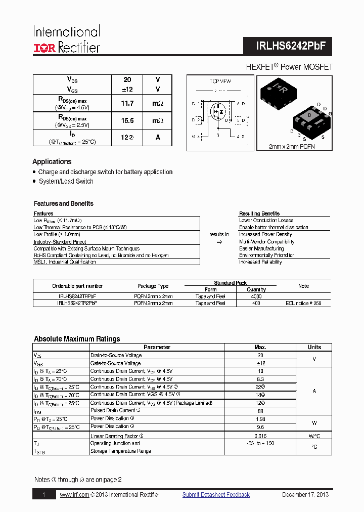 IRLHS6242PBF_8234005.PDF Datasheet
