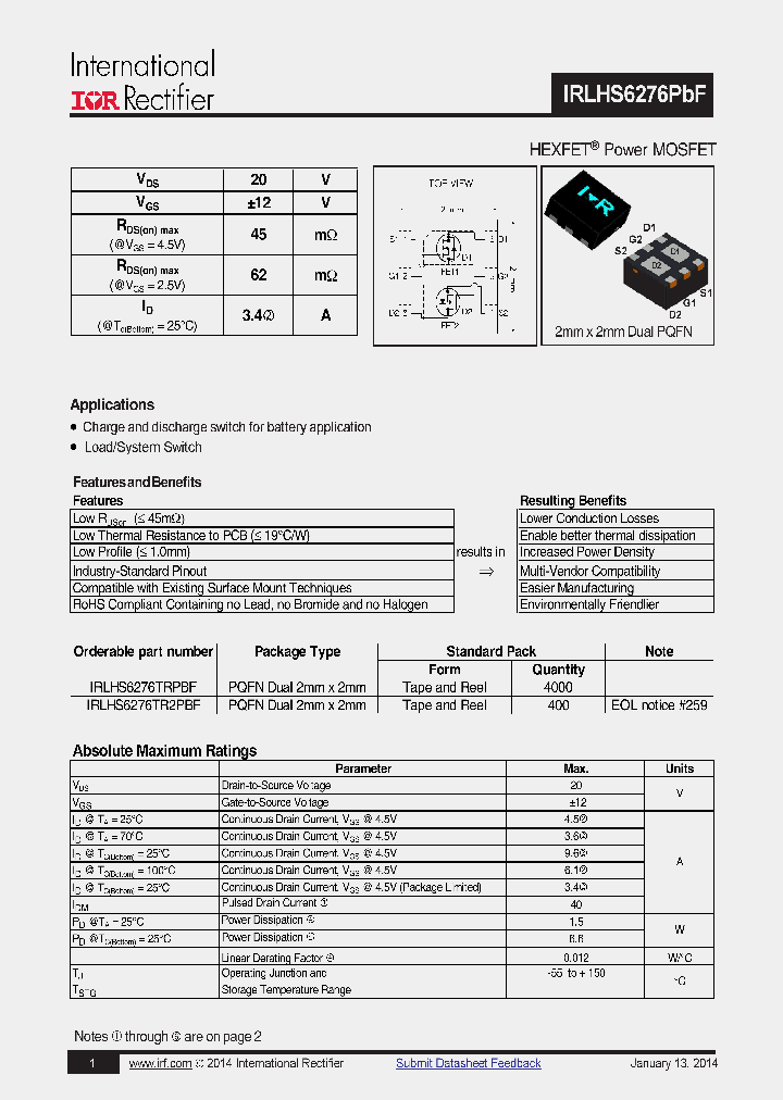 IRLHS6276PBF-15_8234008.PDF Datasheet