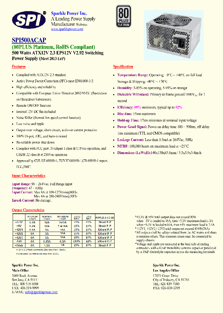 SPI500ACAP_8234437.PDF Datasheet