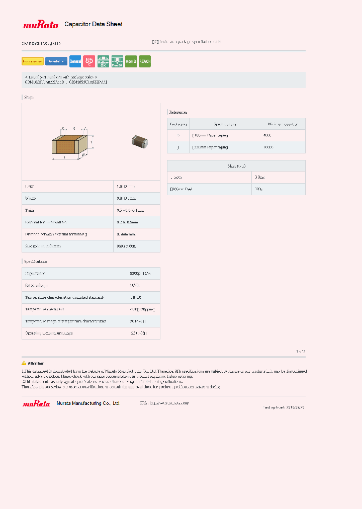 GRM1853U1A822JA44_8235319.PDF Datasheet
