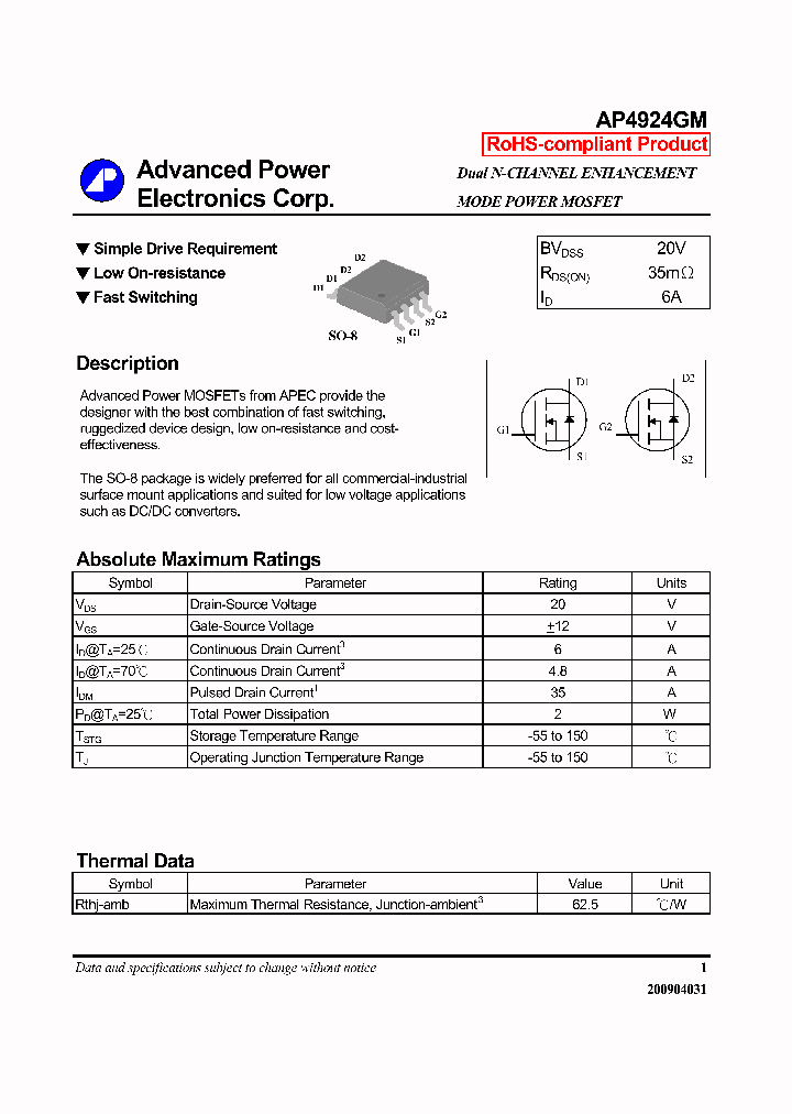 AP4924GM-14_8235404.PDF Datasheet