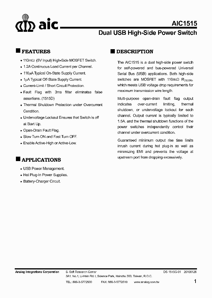 AIC1515_8235615.PDF Datasheet