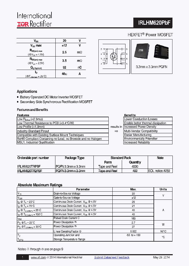 IRLHM620PBF_8236408.PDF Datasheet