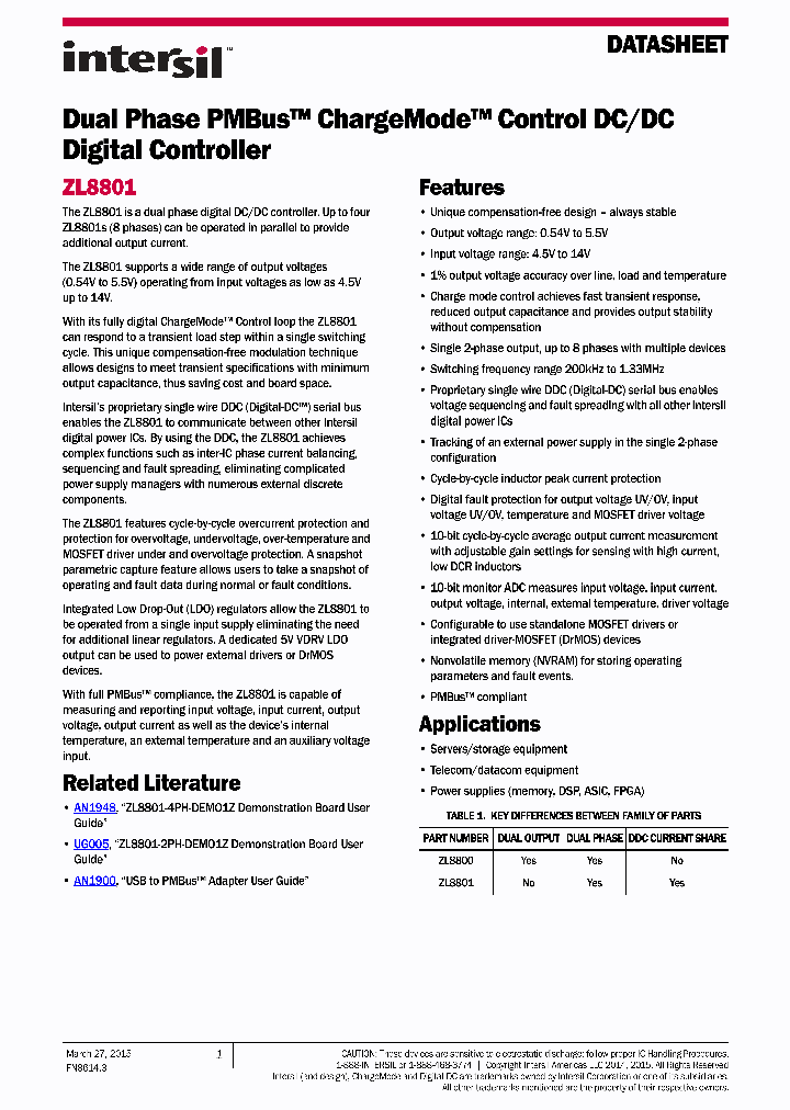 ZL8801ALAFTK_8236388.PDF Datasheet