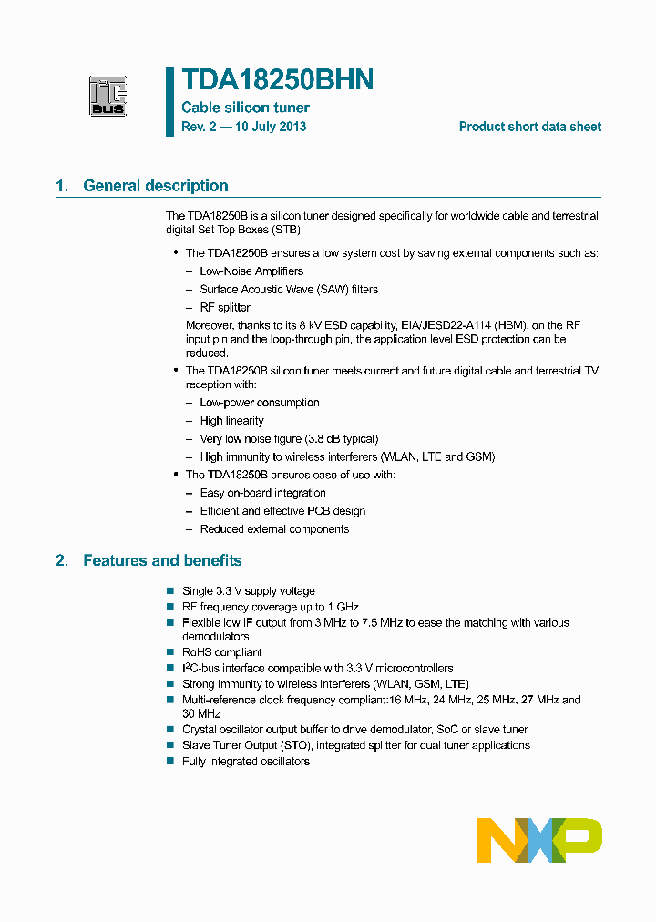 TDA18250BHN_8236988.PDF Datasheet