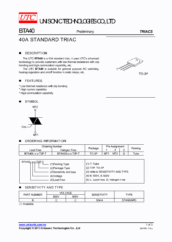 BTA40L-6-B-T3P-T_8237528.PDF Datasheet