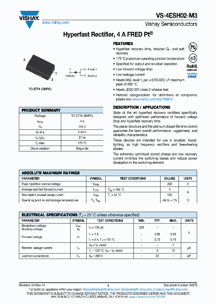 VS-4ESH02-M3_8237654.PDF Datasheet